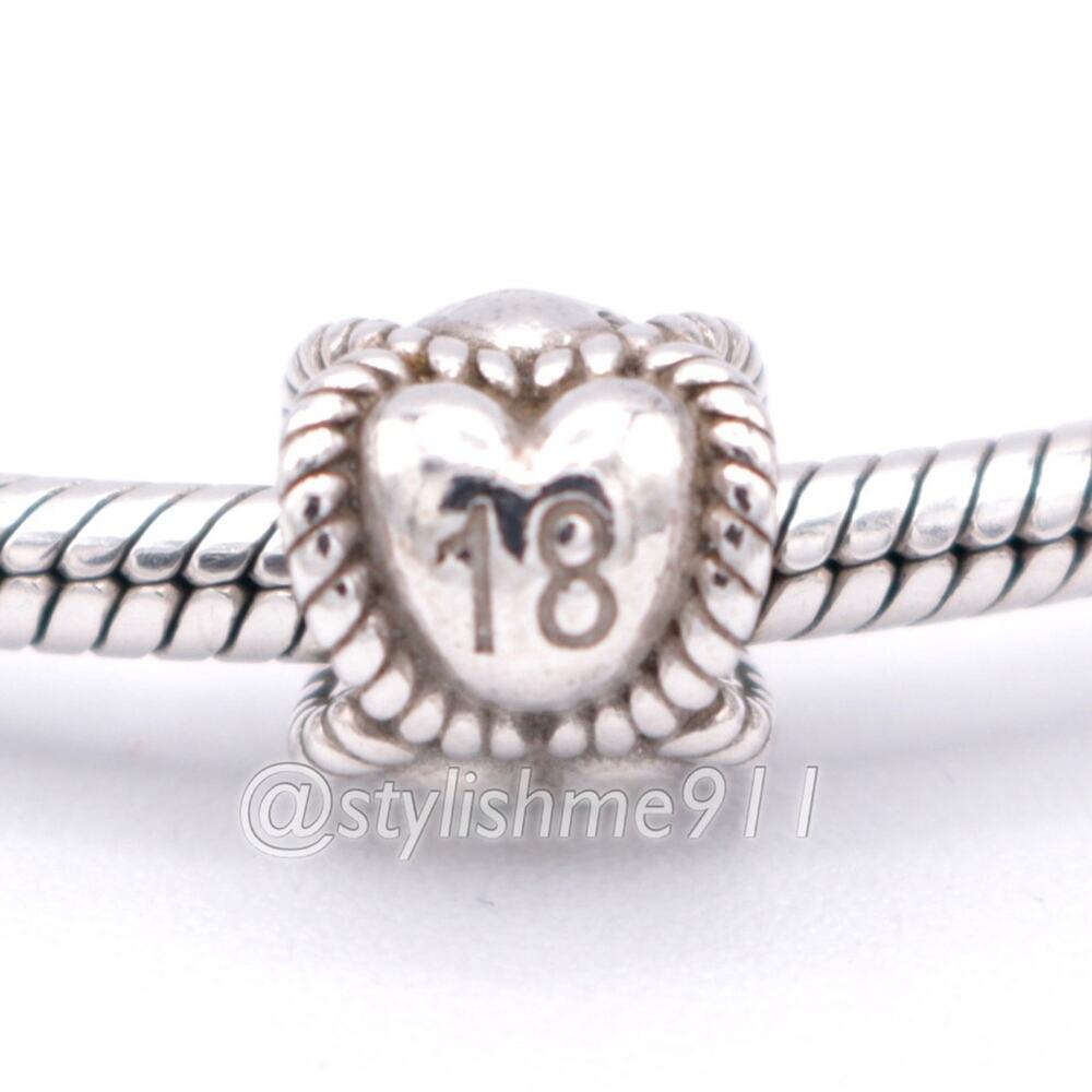 Authentic Pandora 18 Birthday Milestone Charm - 791047